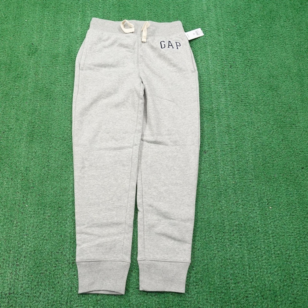 GAP Kids Pants Youth‎ Large Gray Heather Fleece Joggers Sweatpants Logo L (10)